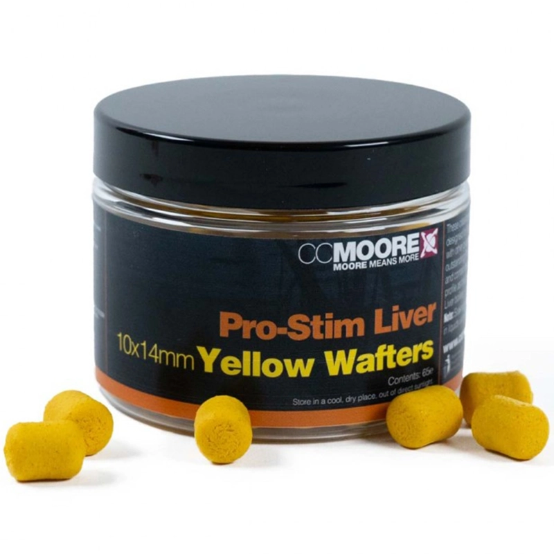 CC Moore Pro-Stim Liver Yellow Dumbell Wafters 10 x 14mm